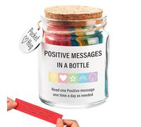 Positive Affirmations Messages In A Bottle, Inspiration Card Jar, Inspirational Quotes Capsules, Emotional Daily Support Cards For Stress And Wellness, Encouragement Supplies