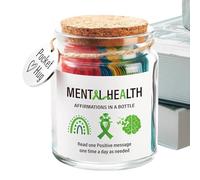 Positive Affirmations Messages in a Jar,Motivational Support Jar | Motivational Support Cards for Stress and Wellness, Encouragement Supplies