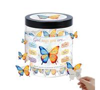 Positive Affirmations Pot Butterfly Home Decoration with Bible Verse | 60 Motivational Quote Cards | for Friends Colleagues Teens Office Travel Bedroom Classroom Birthday Ta