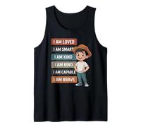 Positive Affirmations Saying I Am Loved Smart Kind Brave Tank Top
