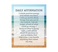 Positive Affirmations Wall Art, Motivational Self-Talk Poster for Home Office Decor, Inspirational Print for Bedroom, Gym, Classroom, Therapy Office(Framed,12x18inch(30x45cm))