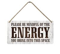 Positive Affirmations Wall Decor Good Vibes Only Sign Bedroom Door Decor Please Be Mindful Of The Energy You Bring Into This Space Signs Zen Pictures Home Spiritual Decor Hanging Signs 12x6 In