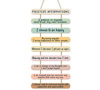 Positive Affirmations Wall Decor, Inspirational Valentines Day Gifts Self-motivation Gifts for Women Friends College Bestie, Mental Health Wooden Wall Plaques for Office Home Classroom Dorm