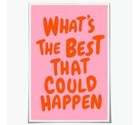 positive affirmations wall decor maximalist motivational quotes wall art Trendy Pink Canvas Print Poster room decor aesthetic for Mental Health Girl’s Dorm Unframed20x30inch