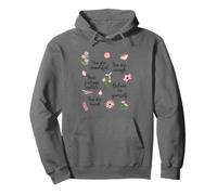 Positive Affirmations With Pink Flowers | For Women Pullover Hoodie
