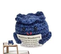 Positive Animals Crochet - Onion and Blueberry Rabbit Handmade Toy | Cute Cartoon Doll Creative Decoration with Card Holder | Decor
