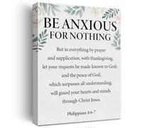 Positive Bible Verse Wall Art Decor Christian Be Anxious for Nothing Poster