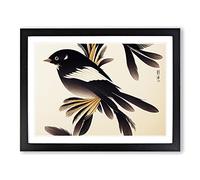 Positive Bird Framed Wall Art Print A2 Black