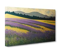 Positive Bluebell Field Canvas Print | Gallery Wrapped 30mm Frame Wall Art | 30x20 inches | Ready to Hang | Contemporary Landscape Picture | Living Room Bedroom Lounge Office