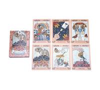 Positive Board Game, Courage Theme Tarot Deck, Clear Guide Book 37X Set, Reliable Spiritual Accessory Astrology Reading, Functional Tool for Daily Fortune, 4.13x2.76 inches