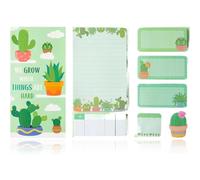 Positive Cactus Sticky Notes Set,550 Sheets Cute Cactus Shaped,Self Adhesive Sticky Note,School, Office Supplies,Book Notes,Notepads for Kids Teacher Student Office School Gift