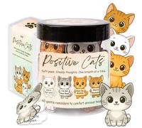 Positive Cats Jar - 60 Affirmation Cards for Anxiety & Self Care, Cute Cat Gifts for Women, Teens & Men, Mental Health & Stress Relief Support Gifts (Cat Positive)