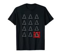 Positive Chess Pawn Always Moving Forward Red Tile T-Shirt