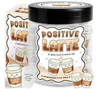 Positive Coffee Affirmations Jar With 60 Cards - Emotional Support Latte - Emotional Support Coffee Gift For Women Men, Coworkers, Teacher - Teen Girl Gifts Trendy Stuff - White Elephant Gifts