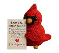 Positive Crochet Animals - 3.94x1.97inch Crochet Bird for Emotion Support, Decorative Toys with Message, Birthday Gift for Friends, Coworkers, Family Members, Girlfriends, Holidays