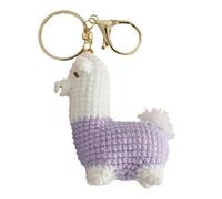 Positive Crochet Animals - Animal Bag Charm | Handmade Cute Alpaca Crafts Emotional Knitting Charm for School Bag Tote Decor Car Keys Women Girls