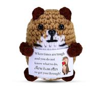 Positive Crochet Animals Otter Gifts for Women, Early Christmas Sea Otter Gift Ideas Emotional Support Crochet for Adults, Stocking Stuffers for Teen Girls, Inspirational Cheer up Anxiety Relief Items