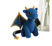 Positive Crochet Animals Pocket Knitted Dragon Doll with Card