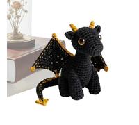 Positive Crochet Animals Pocket Knitted Dragon Inspirational Toy with Card
