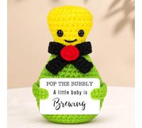 Positive Crochet Bubbly Birthday Gifts for Pregnant Women, Mini Cute Funny for Her, Emotional Inspirational Cute Small Stuff for Wife Mom Daughter Sister Friends Coworkers