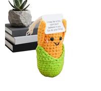 Positive Crochet | Corn Shape Emotional Desk Toys with Card | Funny Positive Corn,for Students Friends Teachers Coworkers Girls Boys Men Women