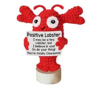 Positive Crochet Crustaceans: Motivating From Luxurious Comfort Animal For Shelves Mental Well Being Cute Breathing Doll For Kzj555 (Red, 6x8x10cm)