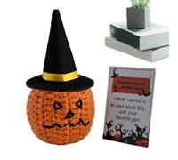 Positive Crochet - Cute Elegant Dolls, Hand Knitted Head with Cards Uplifting Messages | Crochet Dolls Decoration Collectible for Desk Bedroom Car Lav Gift