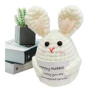 Positive Crochet Doll - 5.5-12 Cm, Handmade Toy | Cute Crochet Plush Gift - Polyester Mini Rabbit Onion Blueberry Design, Soft & Lightweight Doll Symbolizing Love