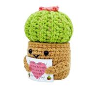 Positive Crochet Doll, Creative Art Cacti Crochet Doll, Yarn Knitting Accessories, Inspirational Decoration for Bedroom, Living Room, Bedside Table, Dining Table