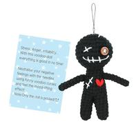 Positive Crochet Doll Emotional Support Gift Novelty Handmade Voodoo with Inspirational Card Knitted Voodoo Positive Gifts for Women Men Friends Coworkers Stress Relieve