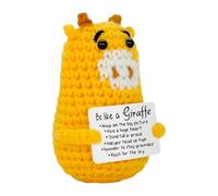 Positive Crochet Doll,Small Giraffe Shape Knitted Figurines | Positive Crocheting Doll | for Desk Desktop Room Bedroom Living Room Men Women Boys Girls Youth Teens