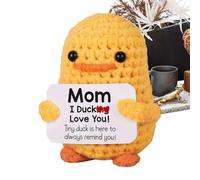 Positive Crochet Duck | Woven Home Decor Doll,Breath Doll for Bedside Dressing Table Desk Bedroom Bookshelf Nursery Home Mothers Adults Collectors