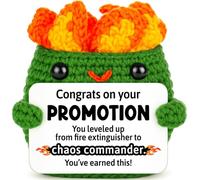 Positive Crochet Dumpster Raging Fire Promotion Gift Coworker Manager | Promotion Gifts for Women Men Coworker New Manager Team Leader Congratulations Funny Office Desk Decor