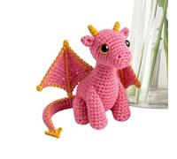 Positive Crochet Emotional Pocket Dragon Knitted Toy with Card