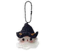 Positive Crochet Ghost Emotional Support Plush Ghost Creative Unique Soft Wool Knitting Ghost Crochet Toy For Desk, College