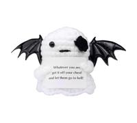 Positive Crochet Ghost Positive Crochet Emotional Desk Decor with Cards
