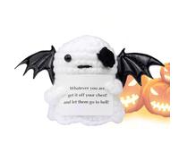 Positive Crochet | Halloween Inspiring Ghost Knitting Doll | Motivational Things Crocheted Handmade Emotion Toys Desk Decorations for School Dorm Offices Mothers