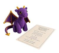 Positive Crochet Inspirational Knitted Pocket Dragon Doll with Card