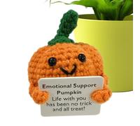 Positive Crochet | Inspirational Tiny Vegetable Crochet Toy | Handmade Crocchet Doll With Positive Card | Uplifting Gift Set Perfect For Encouragement, Desk Decor, And Gifting Moments