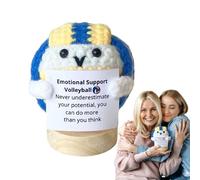 Positive Crochet, Knitting Ball with Quote, Motivational Support Ball, Inspirational Accessory, Uplifting Gift for Home Workplace Housewarming Desktop Decoration, 2.76 Inches