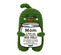Positive Crochet Pickle Dolls for Mum, Emotional Encouraging Support Pickle, Motivational Keepsake, Handmade Crochet Pickle, Appreciation Gift for Mom, Cute Pickles Doll