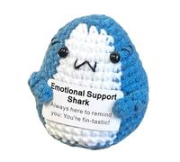 Positive Crochet Shark Gifts, Crocheted Emotional Support Animal, Unique For Shark Birthday Women Friends Lovers Gift