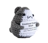 Positive Crochet Shark Gifts, Crocheted Emotional Support Animal, Unique Women Birthday Lovers For Shark Gift Friends