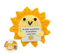 Positive Crochet Sun with Message Emotional Support Gifts for Friends