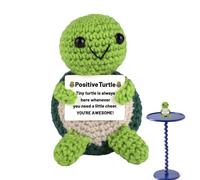 Positive Crochet Turtle - Amigurumi Cute Turtle, Crochet Figurine | Handmade Turtle, Kids Home Decor, Personalized Turtle Gift, Positive Crochet Craft, Kids Accessories
