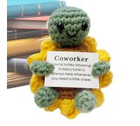 Positive Crochet Turtle | Positive Support Crochet Turtle,Plush Animal Soft Motivational Things Toys for Boy Friends Birthday Graduation Nurse Teacher