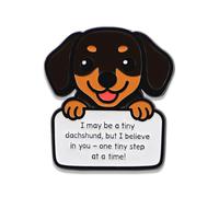 Positive Dachshund Pin Badges, Positive Sausage Dog Potato, Zinc Alloy Material Enamel Pins with Words, Dachshund Funny Badges for Backpack, Hat, Jacket, Emotional Support Gift for Adult, Teen, Kid