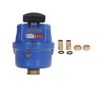 Positive Displacement Water Meter, Cold Water Flow Meter, High Precision Class C Rating, 1/2 Inch Brass Body, with Internal Check Valve, for Garden Use, Easy Cubic Metre Dial