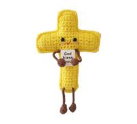 Positive Doll - Cute Knitted Collectibles, Inspirational Knitted Toys, Housewarming Crochet Ornamen | Cute Funny Collectible Tiny Positive Crochets For Home Birthday Housewarming Friends Family