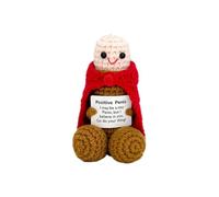 Positive Doll - Emotional Supports Novelty Gifts,Funny Crochet Doll Weird Stuff Positive Decoration Card,Stuffing with Inspi